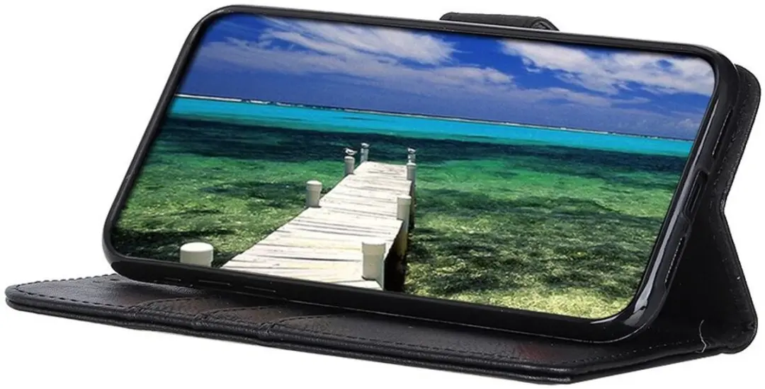 Khazneh Motorola Edge 40 Hoesje Portemonnee Book Case - Zwart