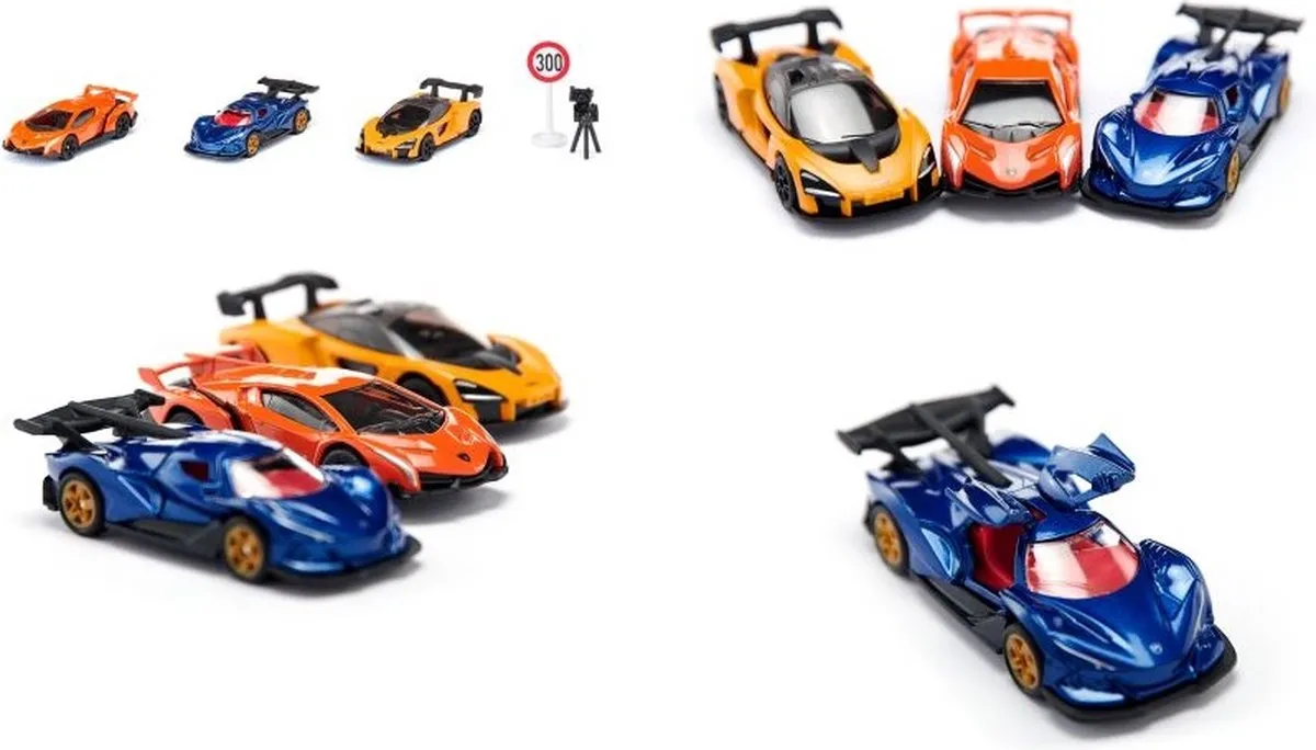 SIKU 6328 Cadeauset Supercars - Meerkleurig