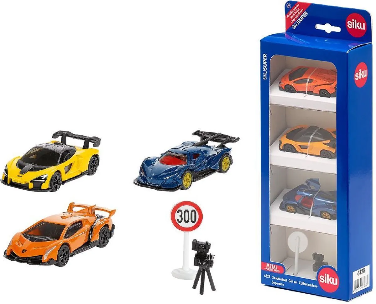 SIKU 6328 Cadeauset Supercars - Meerkleurig - afbeelding 6 van 6