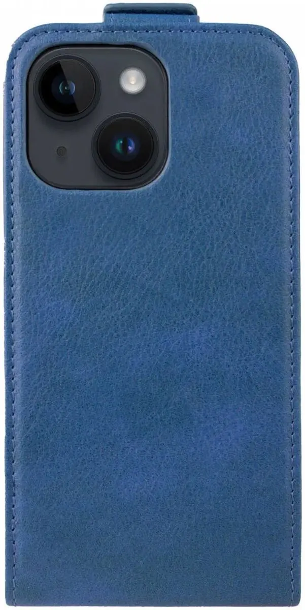 Rosso Element iPhone 15 Plus Flip Case - Blauw - 2 Pasjes