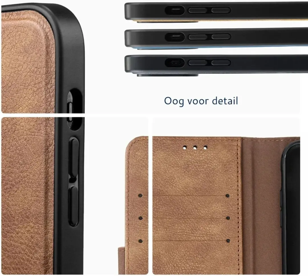 Rosso Element 183926 Hoesje Samsung Galaxy A55 - 2-in-1 Portemonnee Bruin