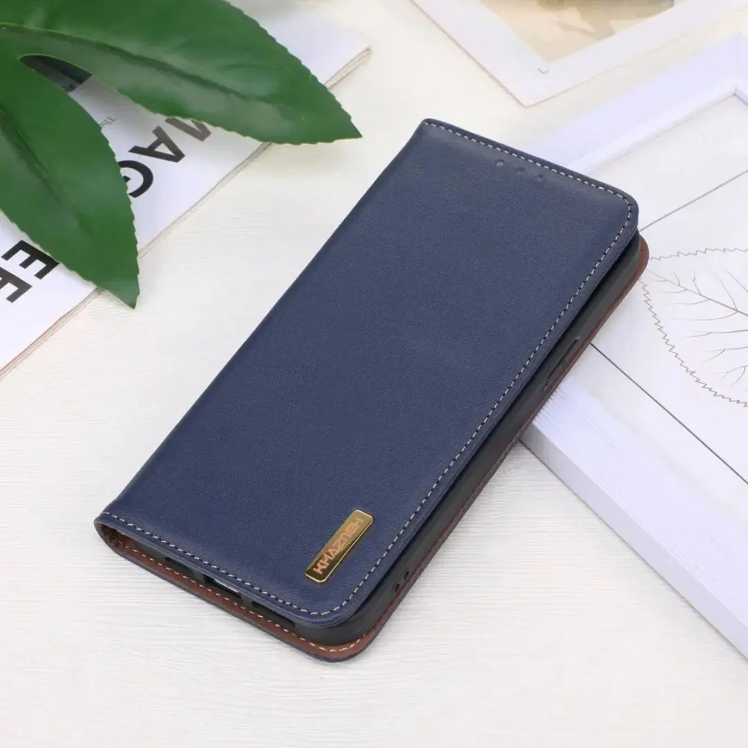 Khazneh Xiaomi 14 Retro Wallet Hoesje - Blauw