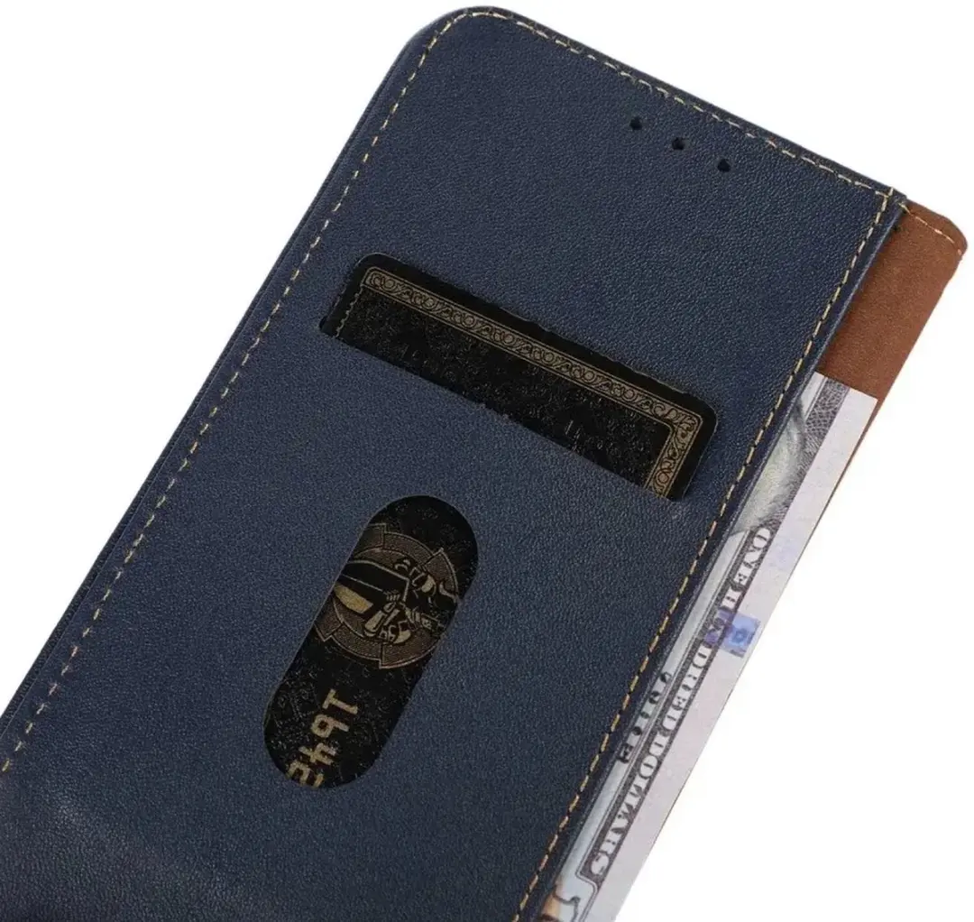 Khazneh Xiaomi 14 Retro Wallet Hoesje - Blauw