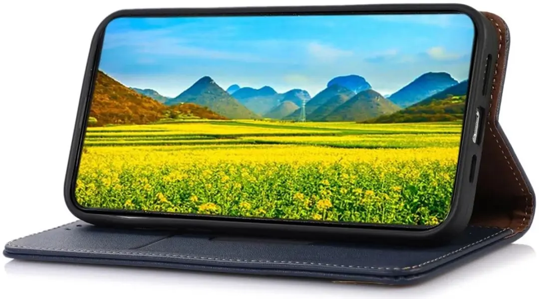 Khazneh Hoesje Xiaomi 14 Ultra - Echt Leer Blauw