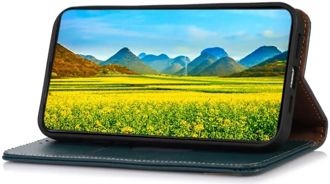 Khazneh Hoesje Xiaomi 14 Ultra - Echt Leer Groen