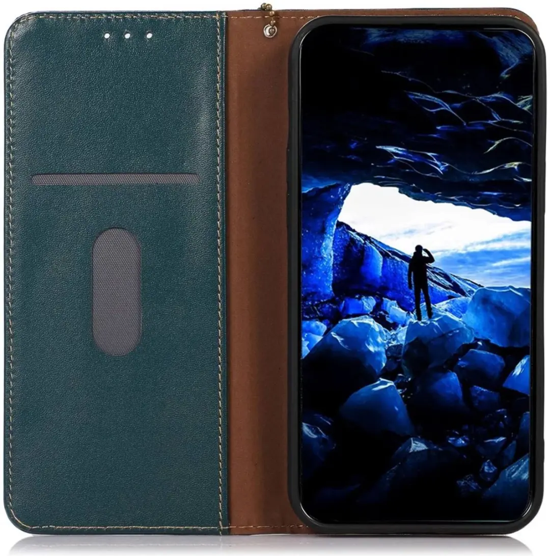 Khazneh Hoesje Xiaomi 14 Ultra - Echt Leer Groen