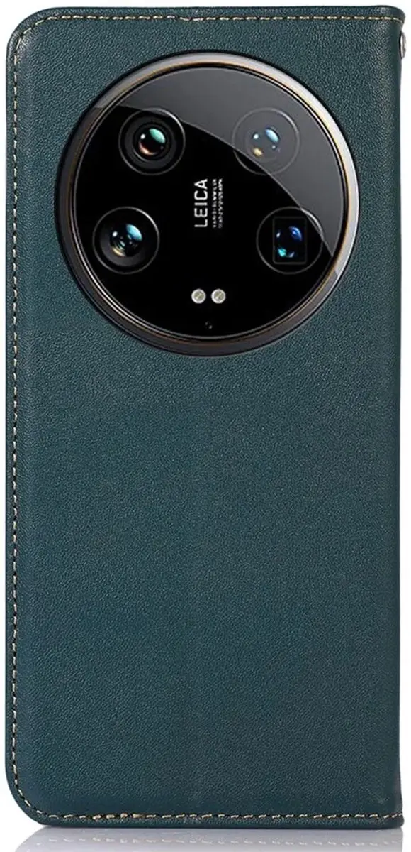 Khazneh Hoesje Xiaomi 14 Ultra - Echt Leer Groen