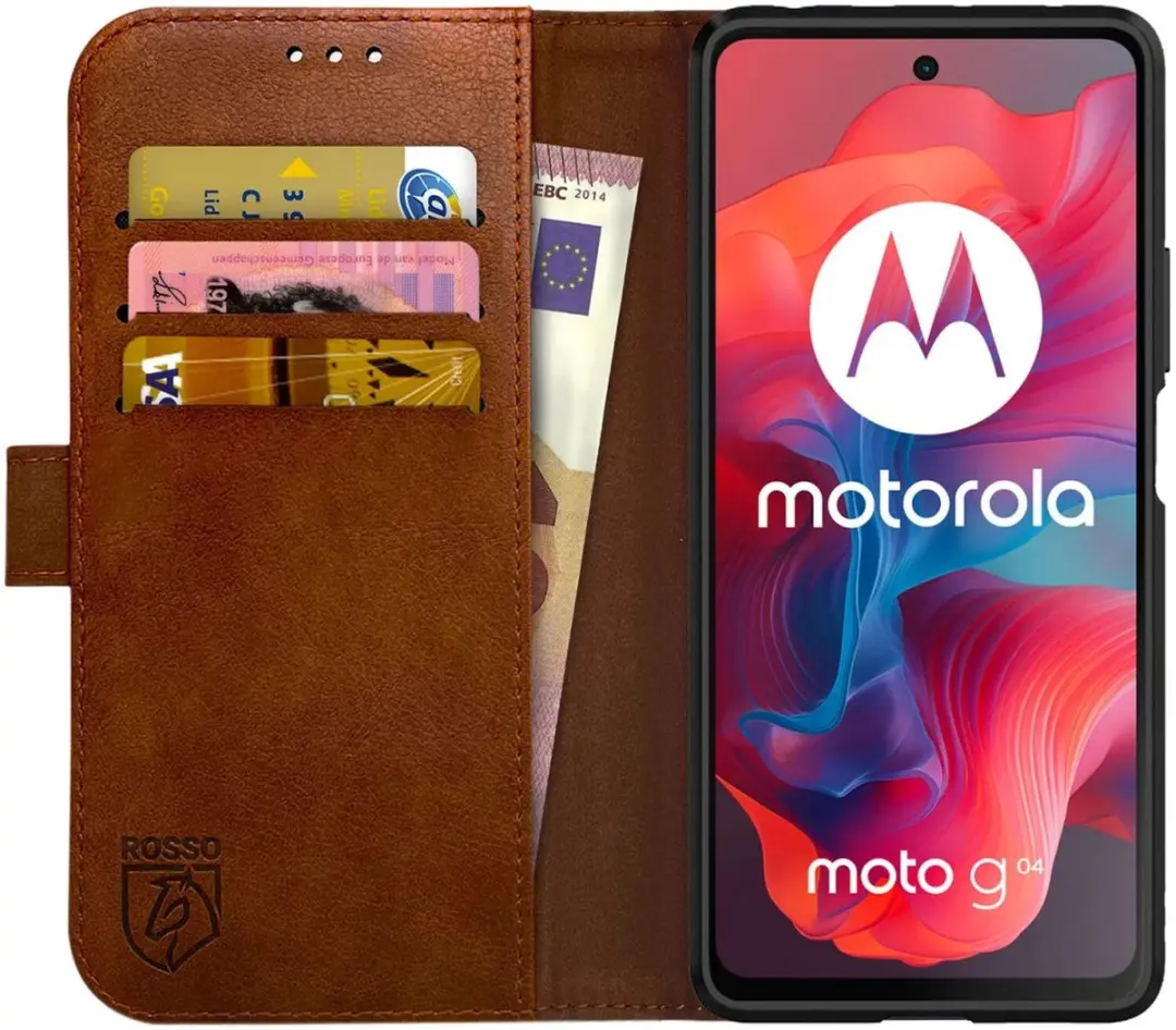 Rosso Element Wallet Book Case Moto G04