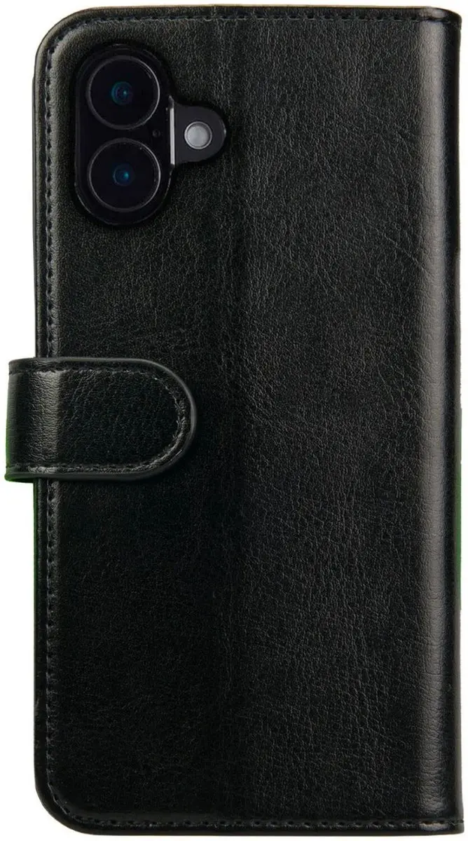 Rosso Element Wallet Book Case iPhone 16 Plus - 3 Pasjes - Zwart