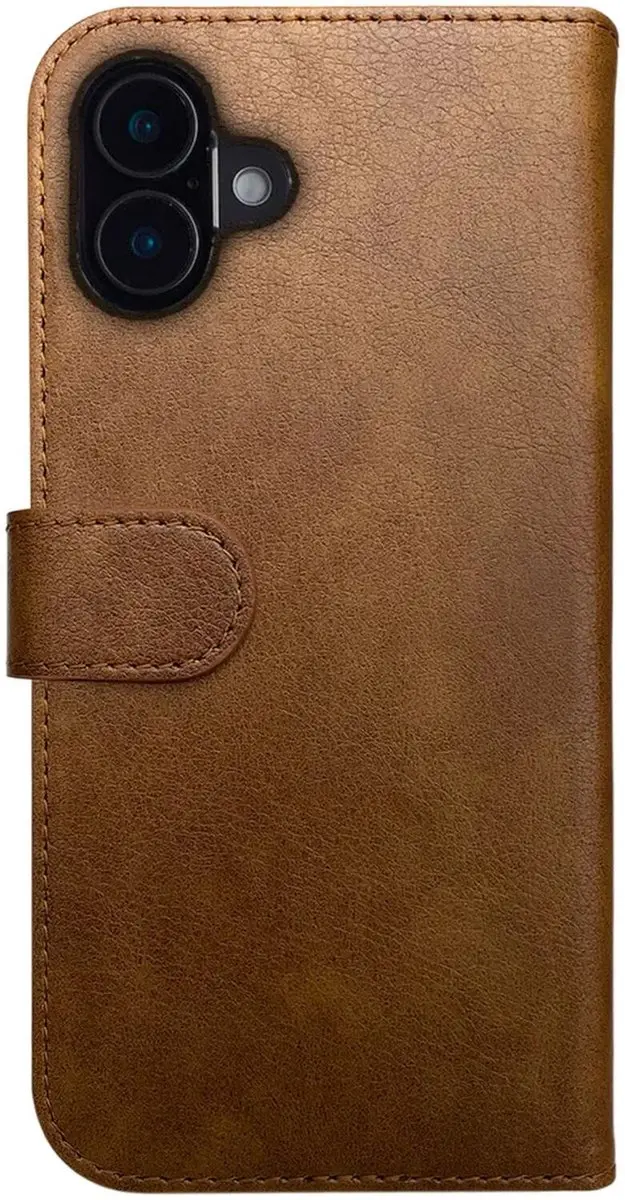 Rosso Element Wallet Book Case iPhone 16 Plus - 3 Pasjes - Bruin
