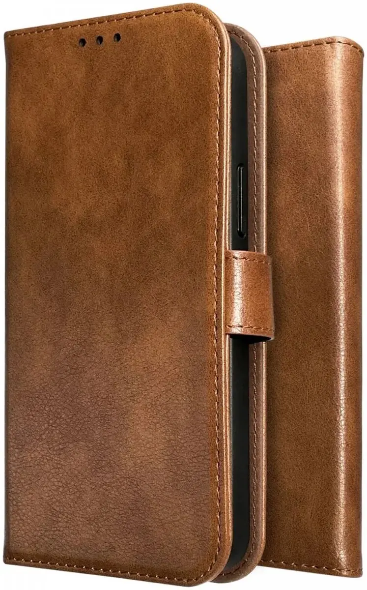 Rosso Element Wallet Book Case iPhone 16 Plus - 3 Pasjes - Bruin