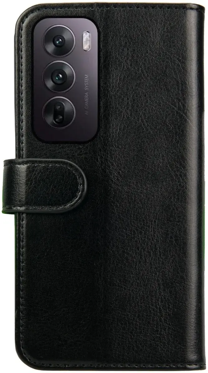 Rosso Element Wallet Book Case 196727 - Oppo Reno 12 - 3 Pasjes - Zwart