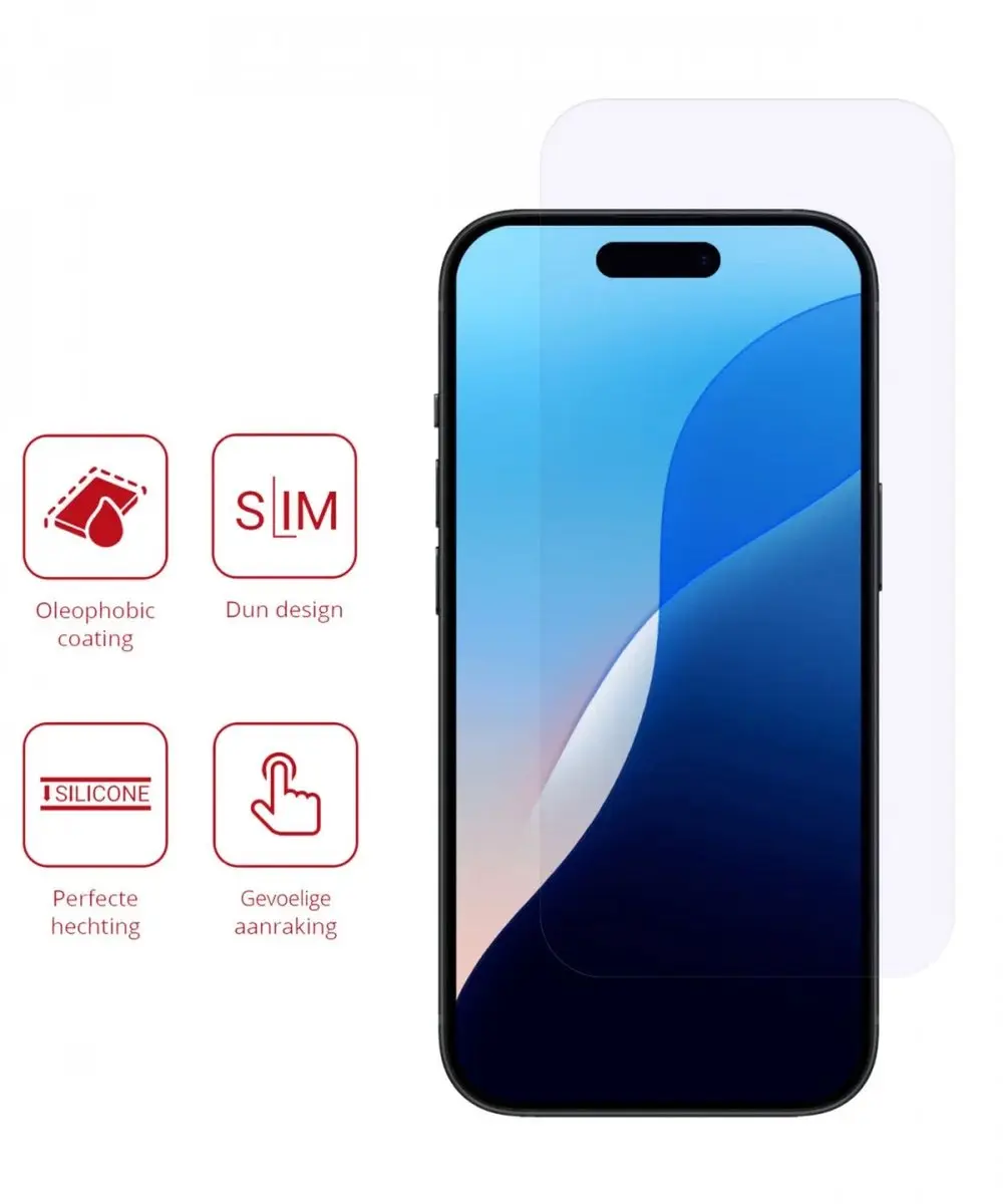 Rosso Screen Protector iPhone 16 - 2 Stuks