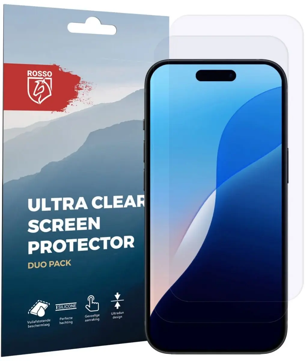 Rosso Screen Protector iPhone 16 - 2 Stuks