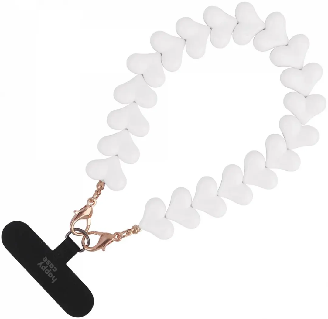 HappyCase Mykonos Hartjes Armband - 30cm - Wit - afbeelding 6 van 6