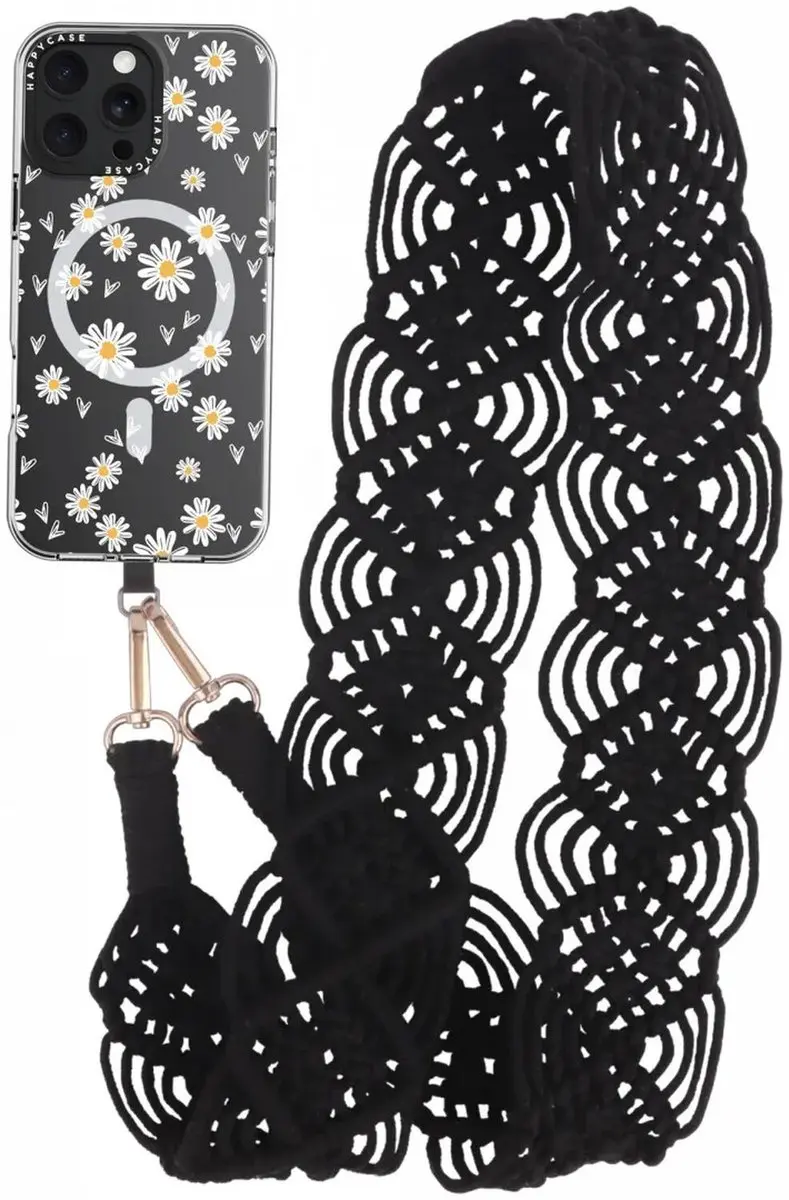 HappyCase Ibiza Stoffen Crossbody Telefoonkoord 120cm