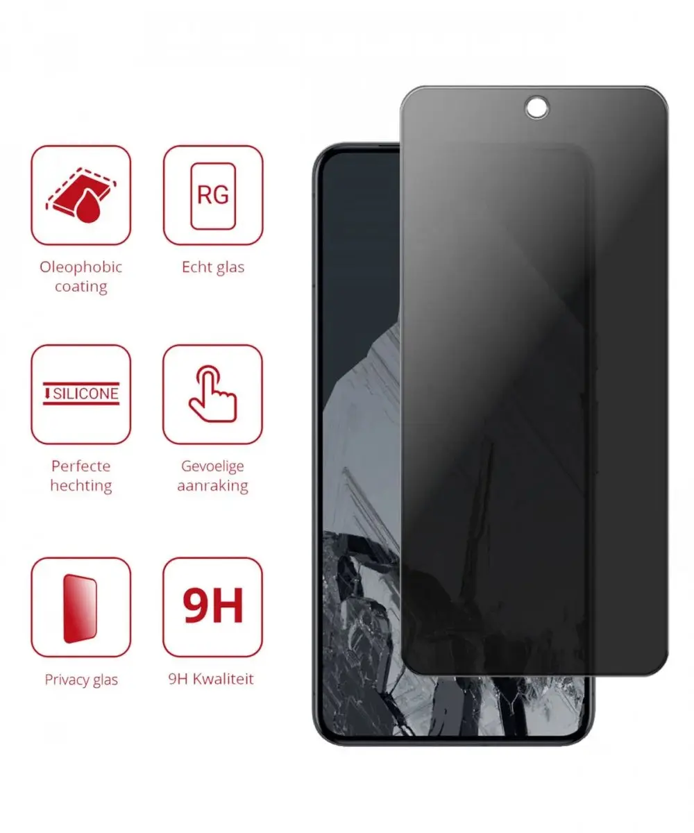 Rosso Privacy Screen Protector Google Pixel 8 Pro - 9H Gehard Glas