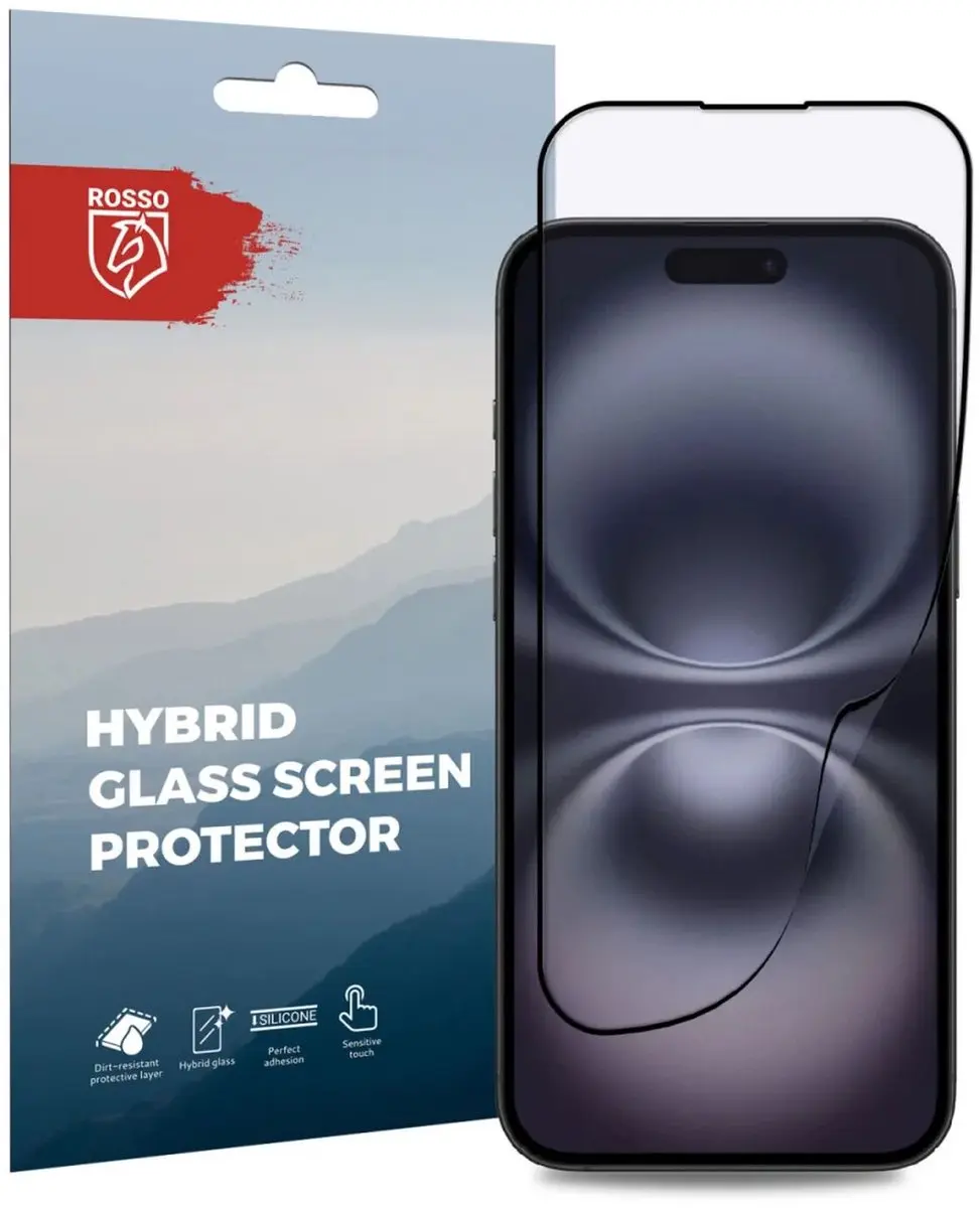Rosso Hybrid Glass iPhone 16 Plus Screen Protector