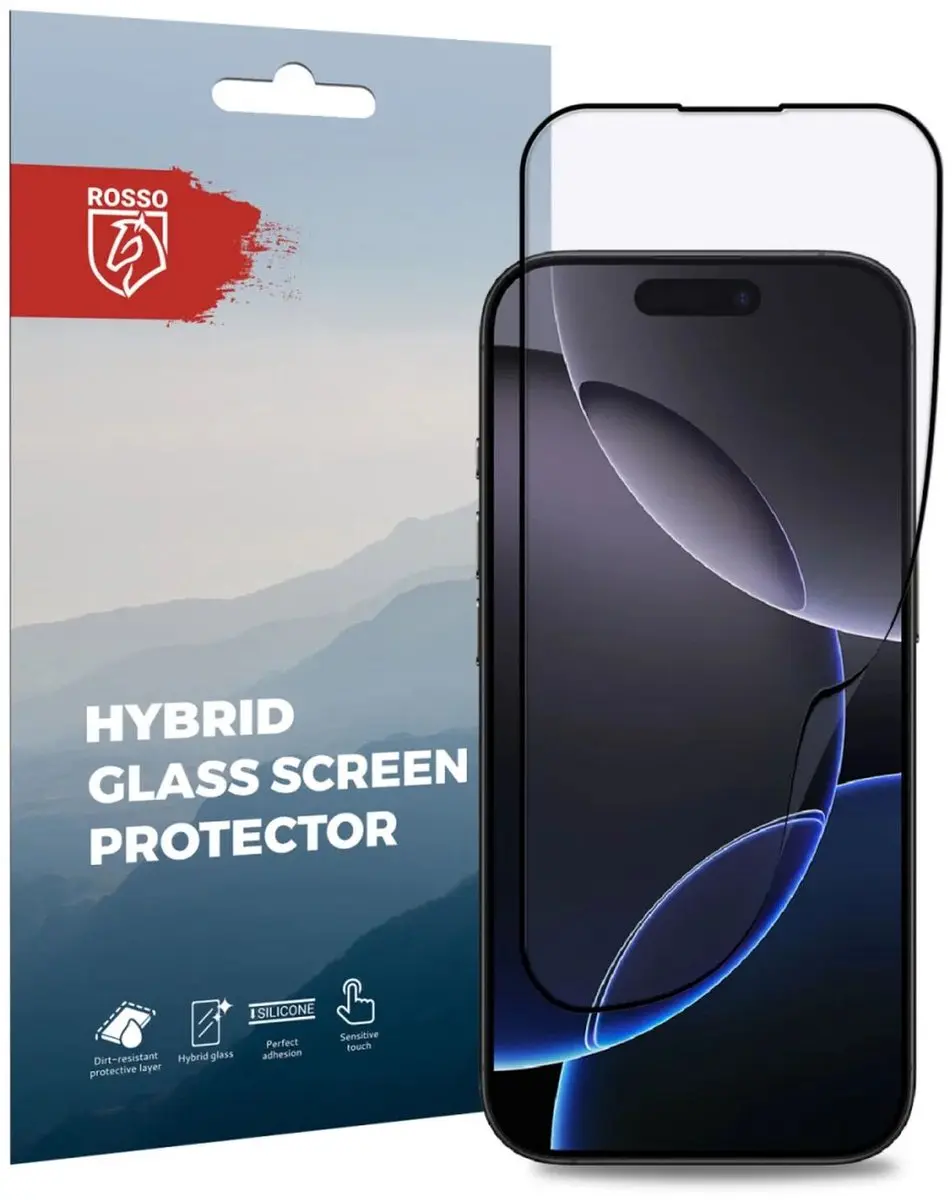 Rosso Hybrid Glass iPhone 16 Pro PMMA Schermbeschermer