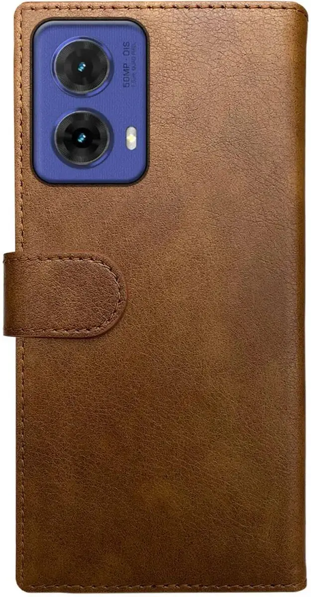 Rosso Element Wallet Book Case 207015 - Motorola Moto G85 - 3 Pasjes - Bruin