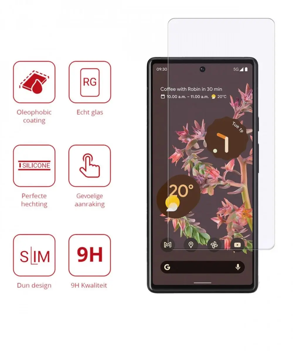 Rosso Screen Protector Google Pixel 6 - 9H Tempered Glass
