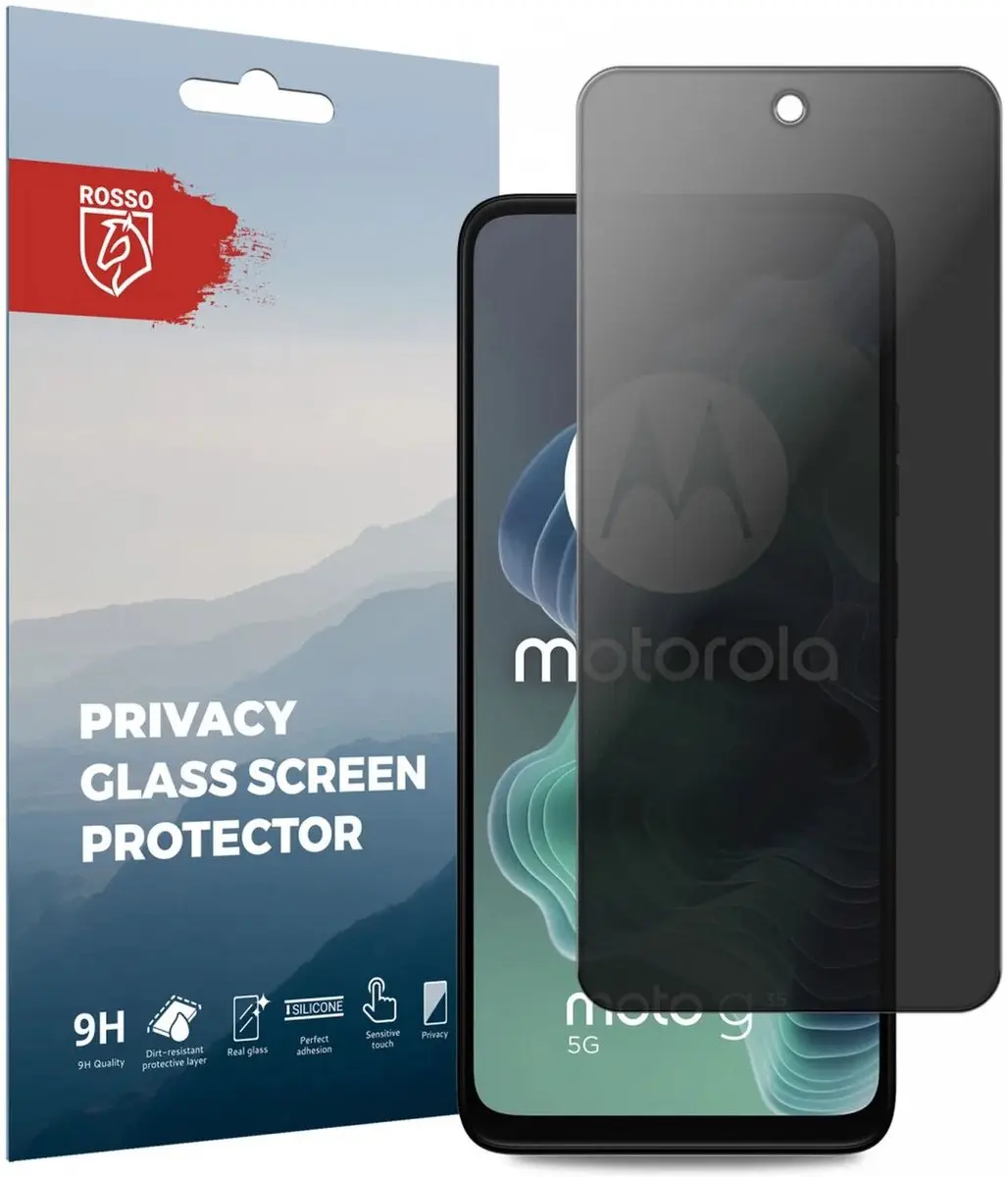 Rosso 9H Privacy Schermbeschermer Motorola Moto G35
