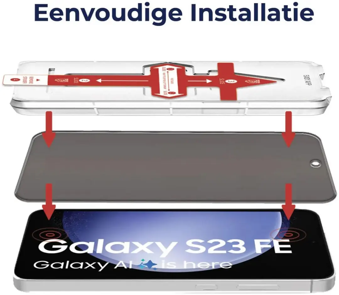 Rosso Privacy Screen Protector Samsung Galaxy S23 FE - 9H Glas - Anti Spy