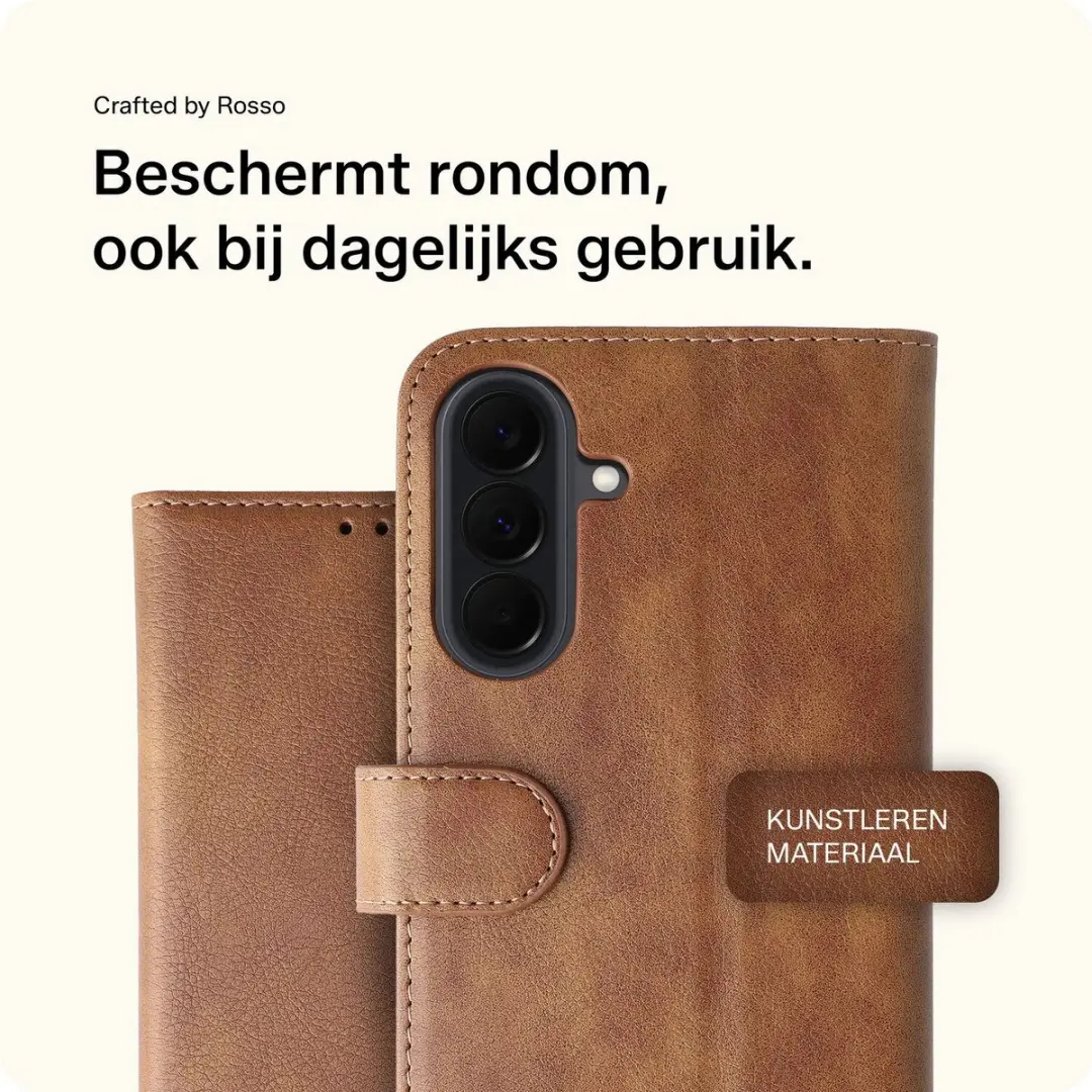 Rosso Element Wallet Book Case Samsung Galaxy A36 - 3 Pasjes - Bruin