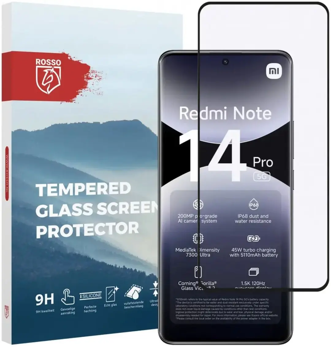 Rosso Screen Protector 9H Xiaomi Redmi Note 14 Pro 5G/Poco X7