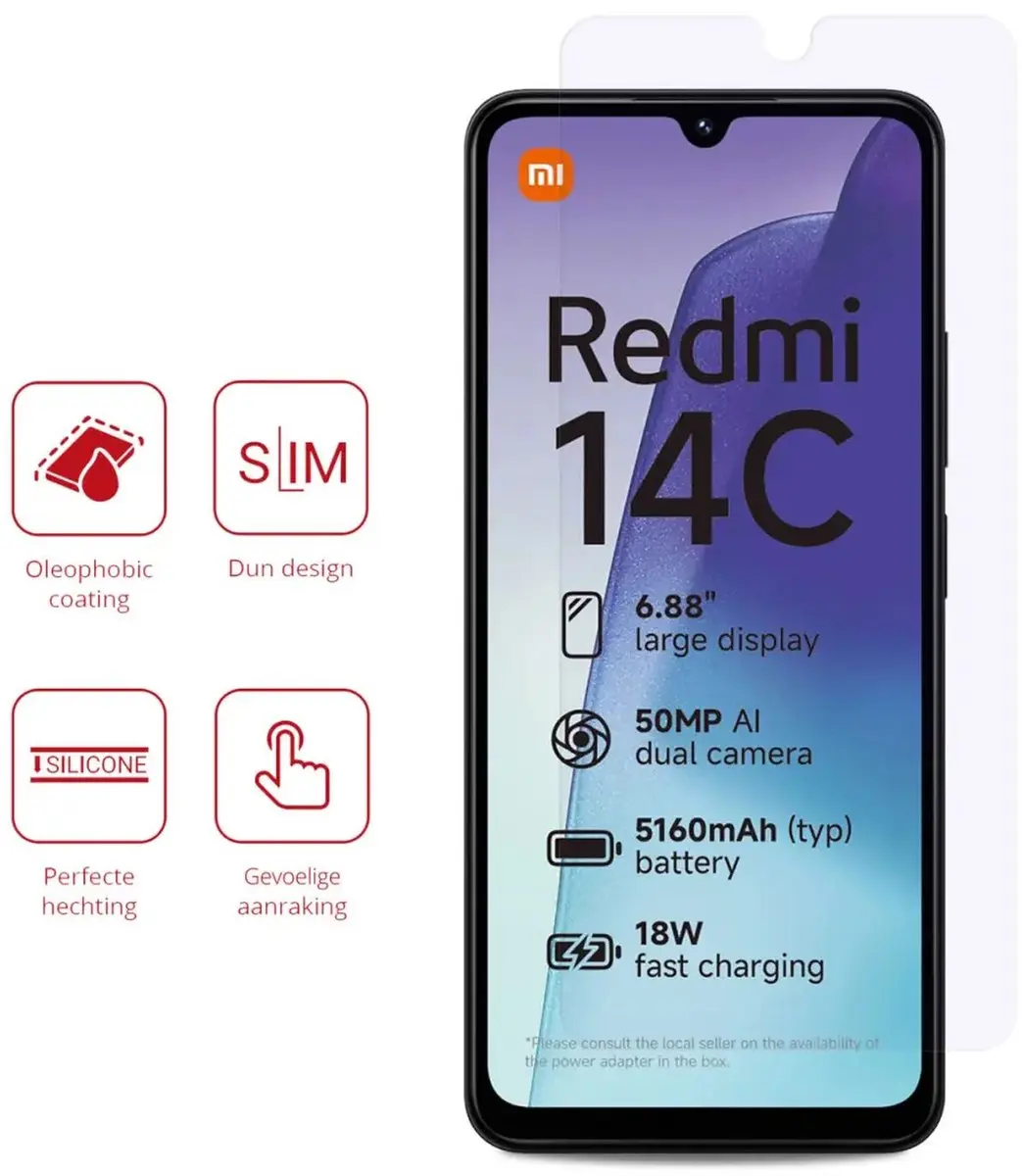 Rosso Screen Protector Xiaomi Redmi 14C - 2 Stuks