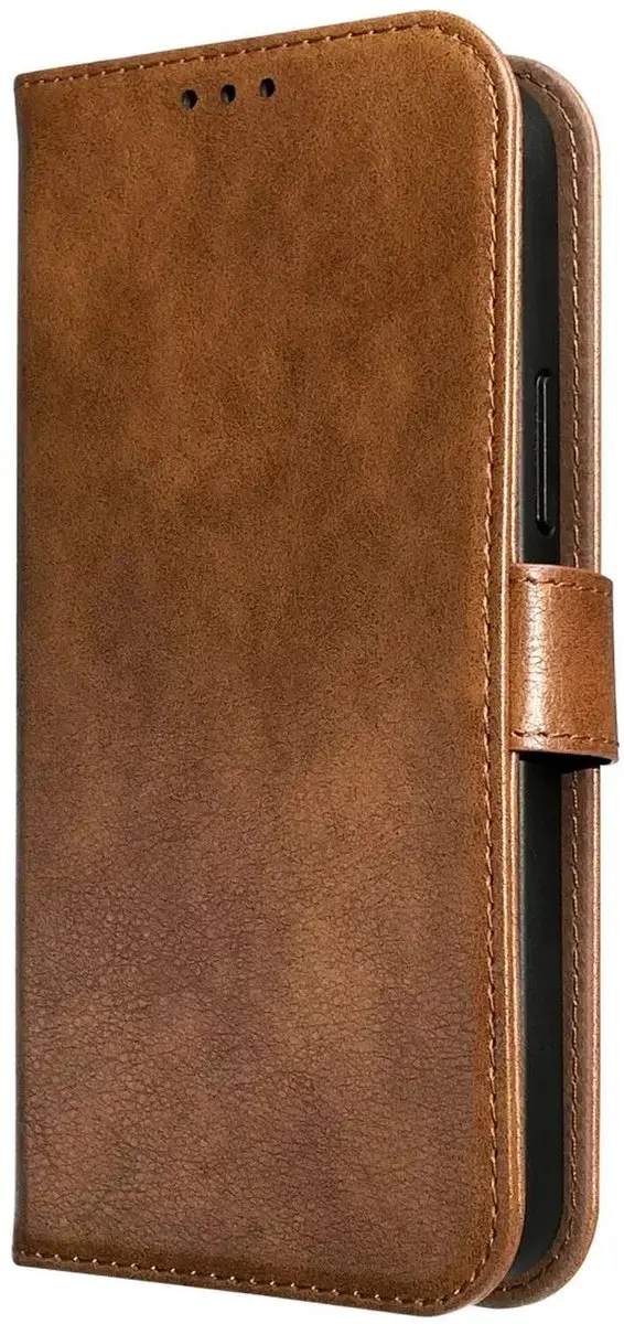 Rosso Element Wallet Book Case Motorola Edge 50 Neo - 3 Pasjes - Bruin