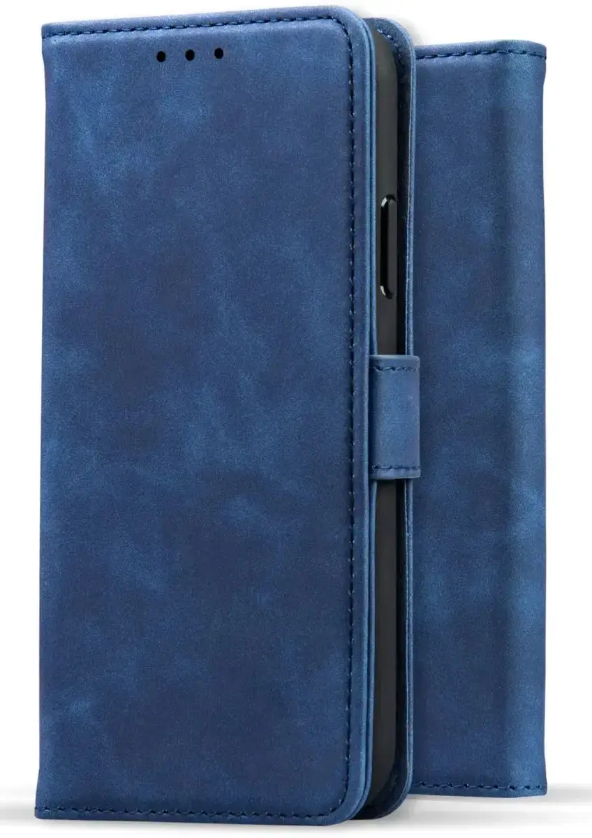 Rosso Element Wallet Book Case Motorola Edge 50 Neo - 3 Pasjes - Blauw