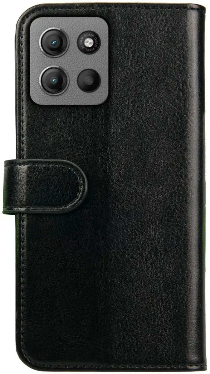 Rosso Element Wallet Book Case Moto G15/G15 Power - 3 Pasjes - Zwart