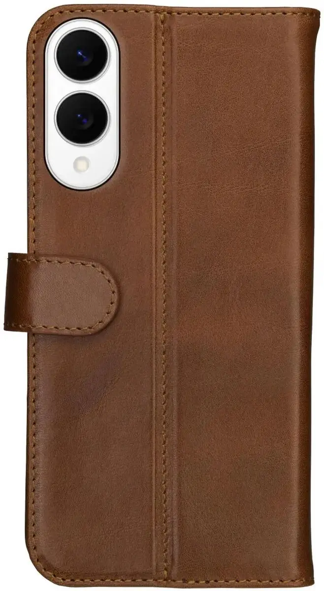 Rosso Deluxe Echt Leer Hoesje Samsung Galaxy S25 Edge - 3 Pasjes - Bruin