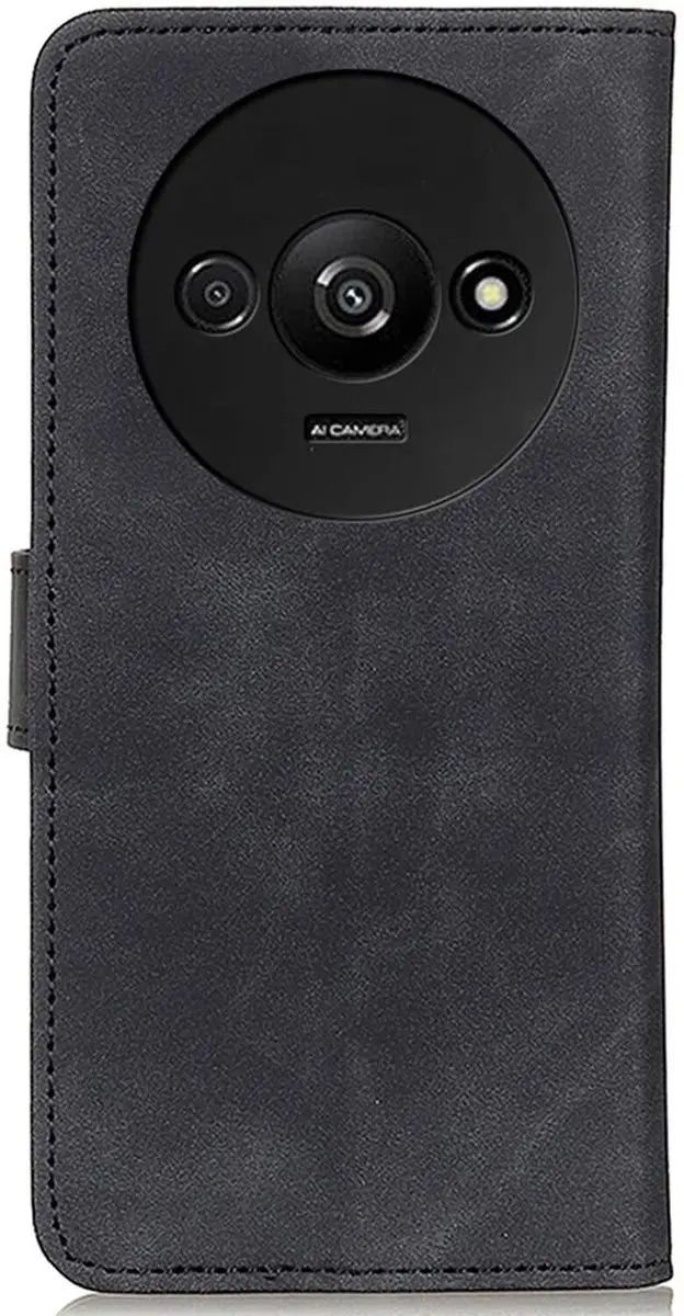 Khazneh Hoesje Xiaomi Redmi A3 - 2 Pasjes - Zwart
