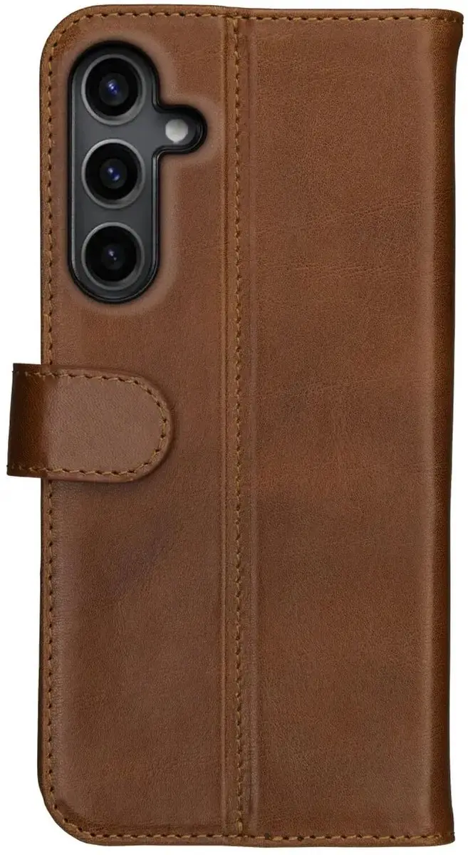 Rosso Deluxe Echt Leer Hoesje 210096 - Samsung Galaxy A16 - 3 Pasjes - Bruin