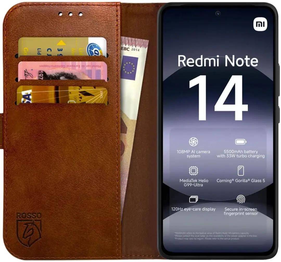 Rosso Element Wallet Book Case Xiaomi Redmi Note 14 4G