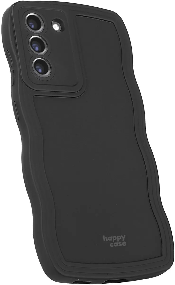 HappyCase Wavy Hoesje Samsung Galaxy S21 FE - Zwart