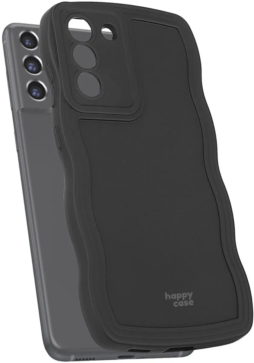 HappyCase Wavy Hoesje Samsung Galaxy S21 FE - Zwart