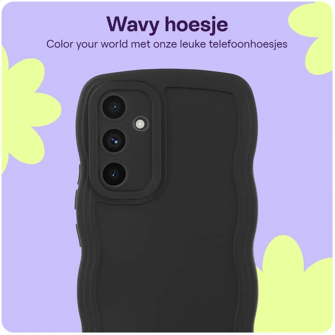 HappyCase Wavy Hoesje Samsung Galaxy A55 - Zwart - afbeelding 6 van 6