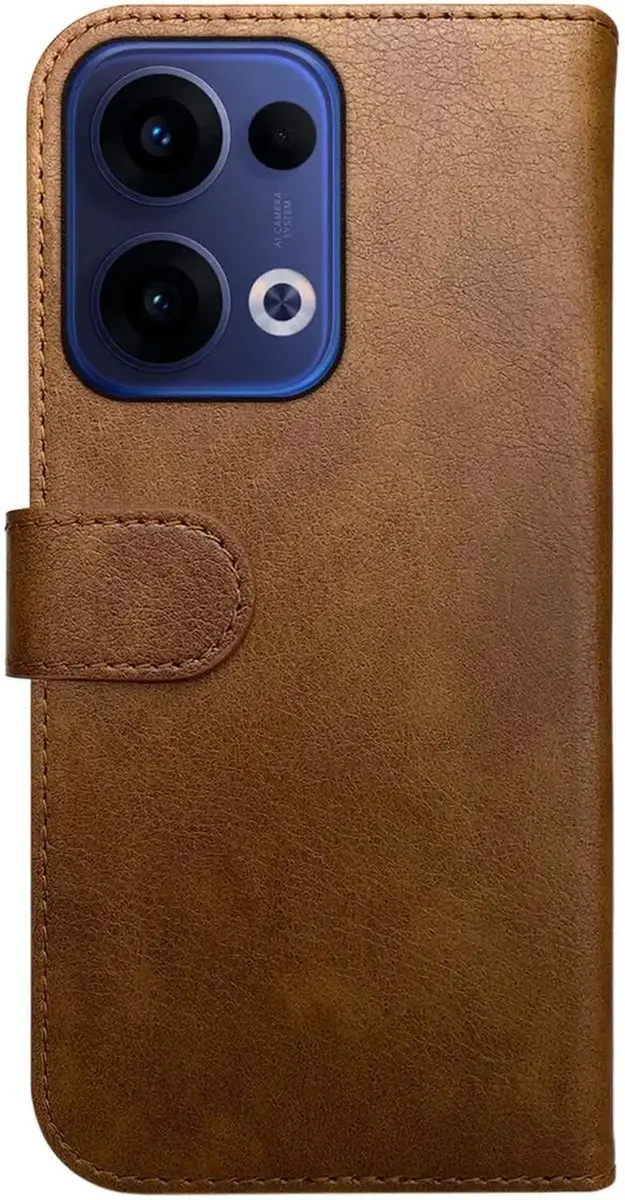Rosso Element Wallet Book Case 214800 - Oppo Reno 13 - 3 Pasjes - Bruin