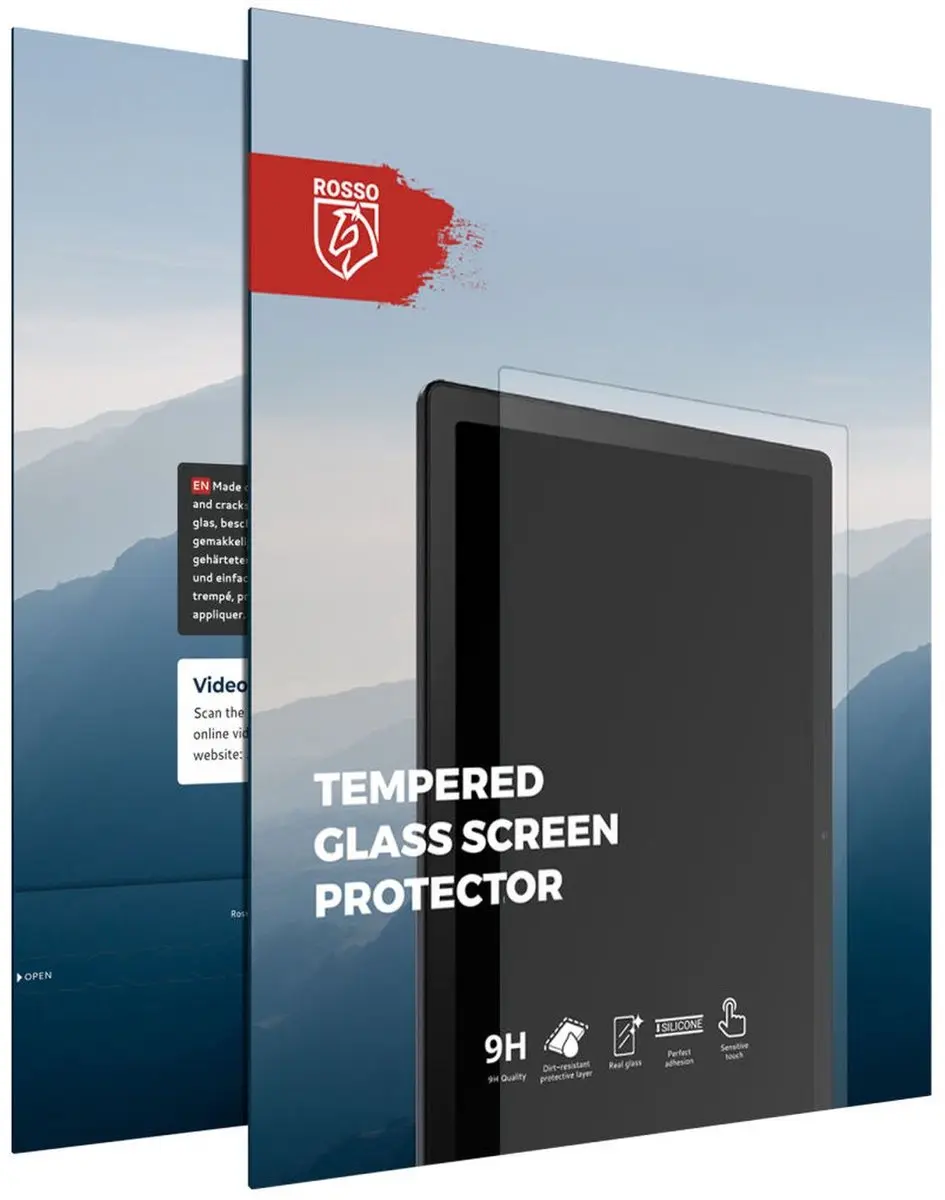 Rosso 216666 Screen Protector Lenovo Tab M10 Gen 3 - 9H Glas - Transparant/Red