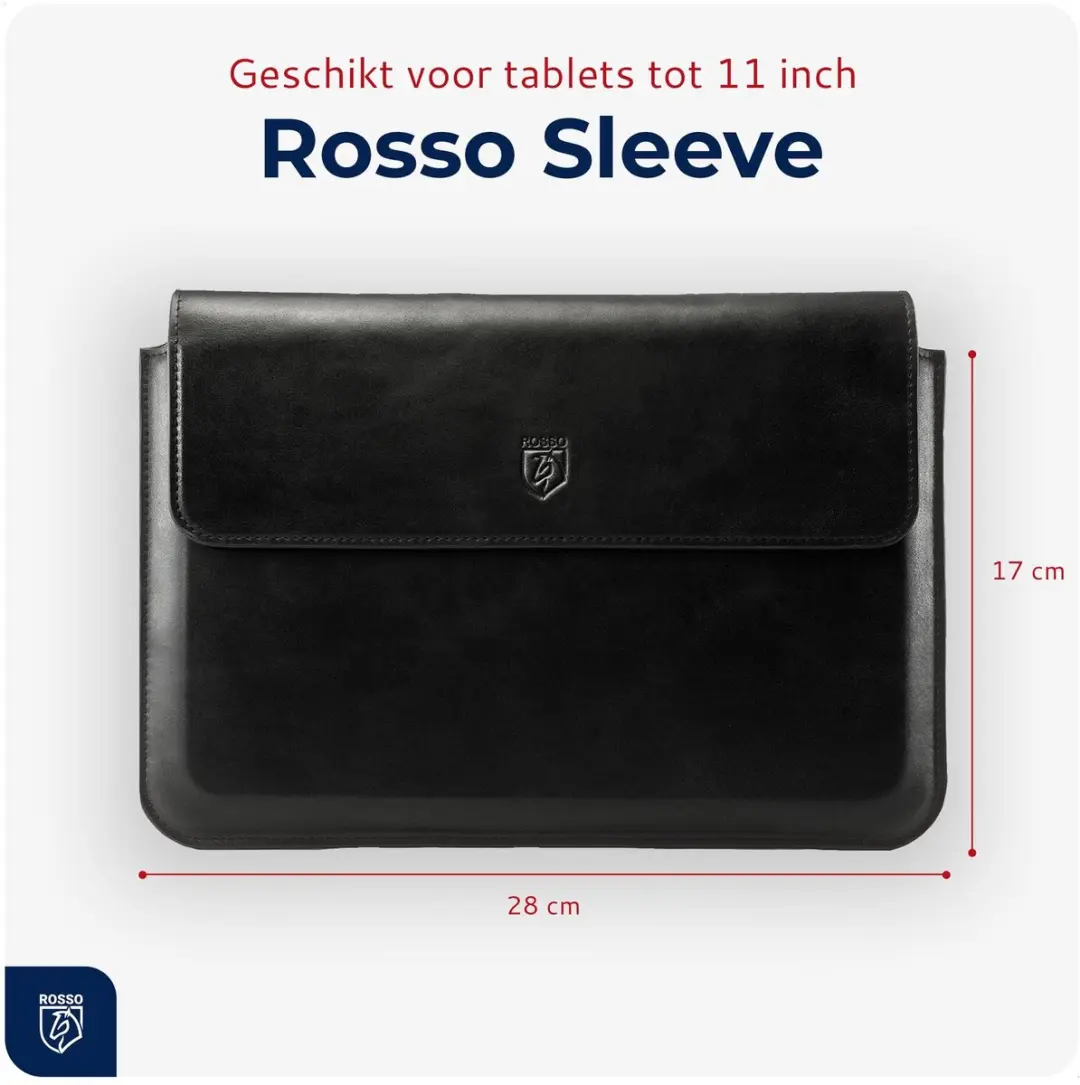 Rosso Deluxe Sleeve 216813 Laptophoes - 28x17cm - Zwart