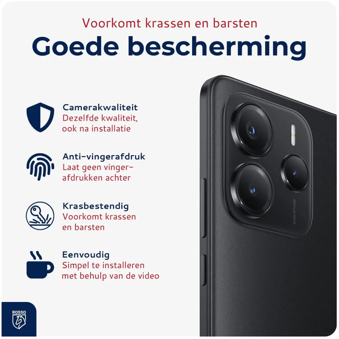 Rosso Camera Protector Xiaomi Redmi Note 14 5G - Ultra Dun Glas - Transparant