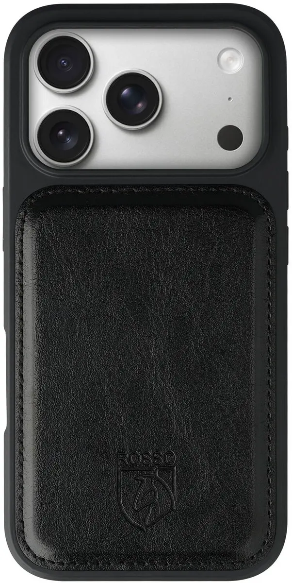 Rosso Element 218706 Hoesje iPhone 17 Pro - 3 Pasjes - Zwart