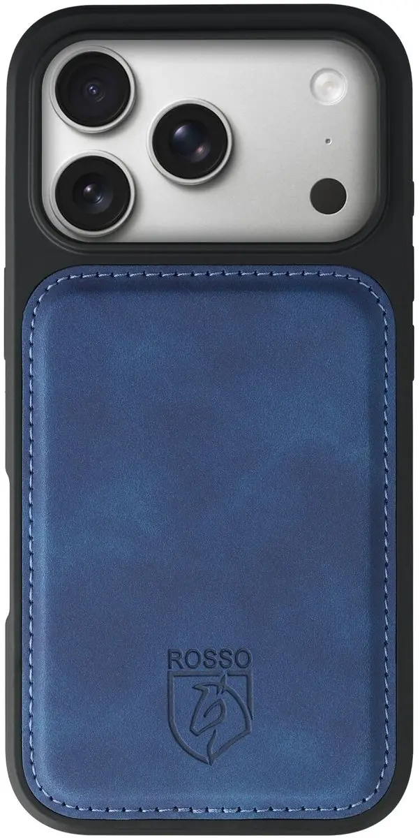 Rosso Element 218712 iPhone 17 Pro Hoesje - 3 Pasjes - Blauw