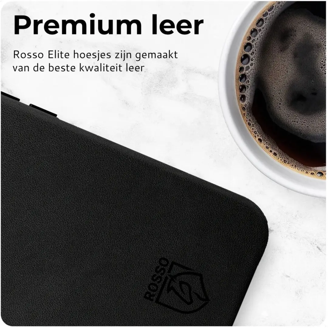 Rosso Elite Hoesje 218769 - iPhone Air - Echt leer - Zwart