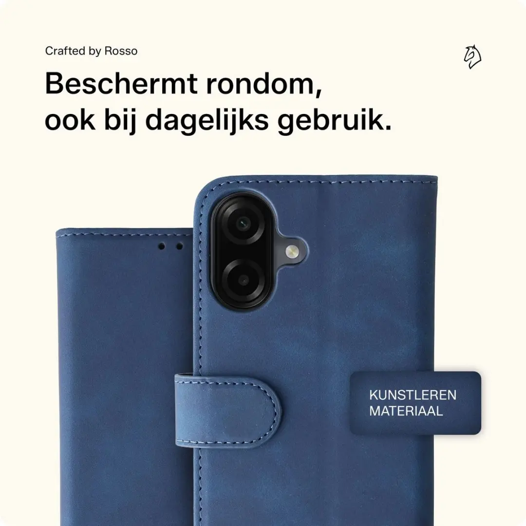 Rosso Element Wallet Book Case 220770 - Samsung Galaxy A07 - 3 Pasjes - Blauw