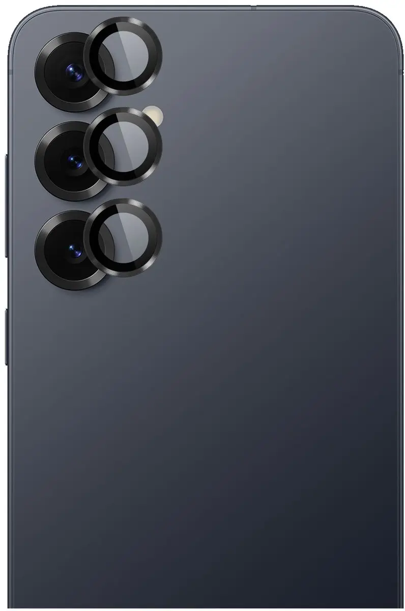 Rosso Camera Frame Protector Samsung Galaxy S25 FE - 9H Glas - Zwart