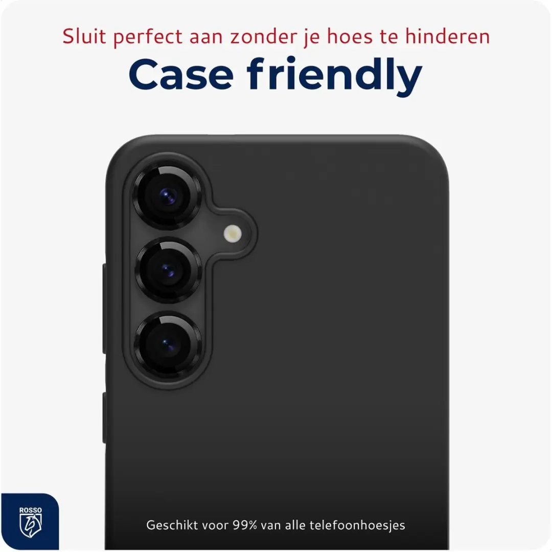 Rosso Camera Frame Protector Samsung Galaxy S25 FE - 9H Glas - Zwart